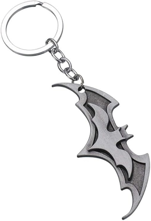 Bat-Shaped Metal Keychain