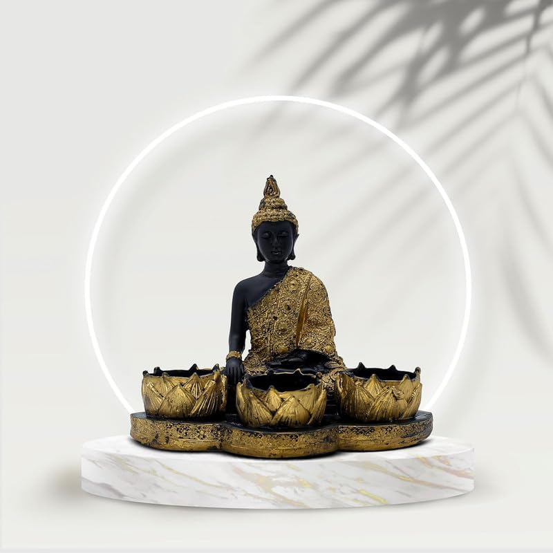 Acorp Sales Resin Buddha Head Candle Holder