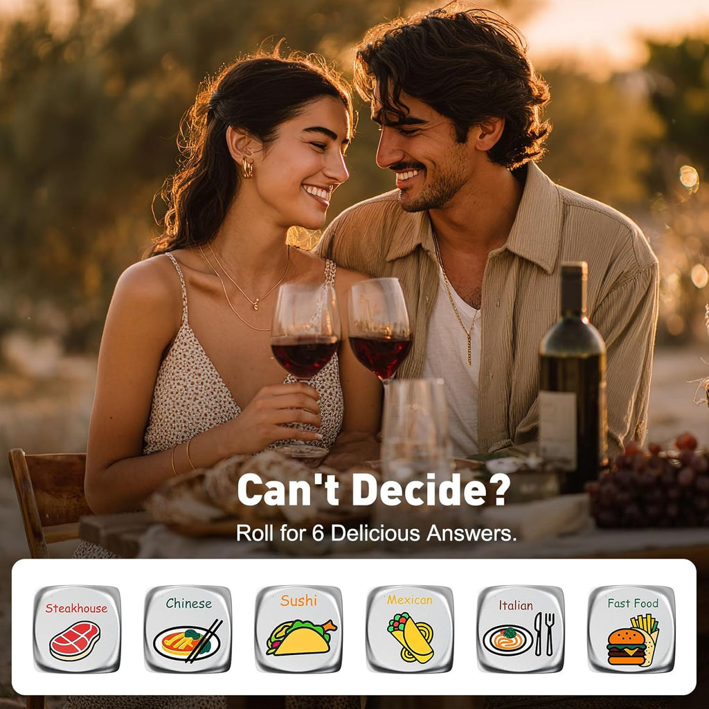 Colorful Date Night Food Decision Dice