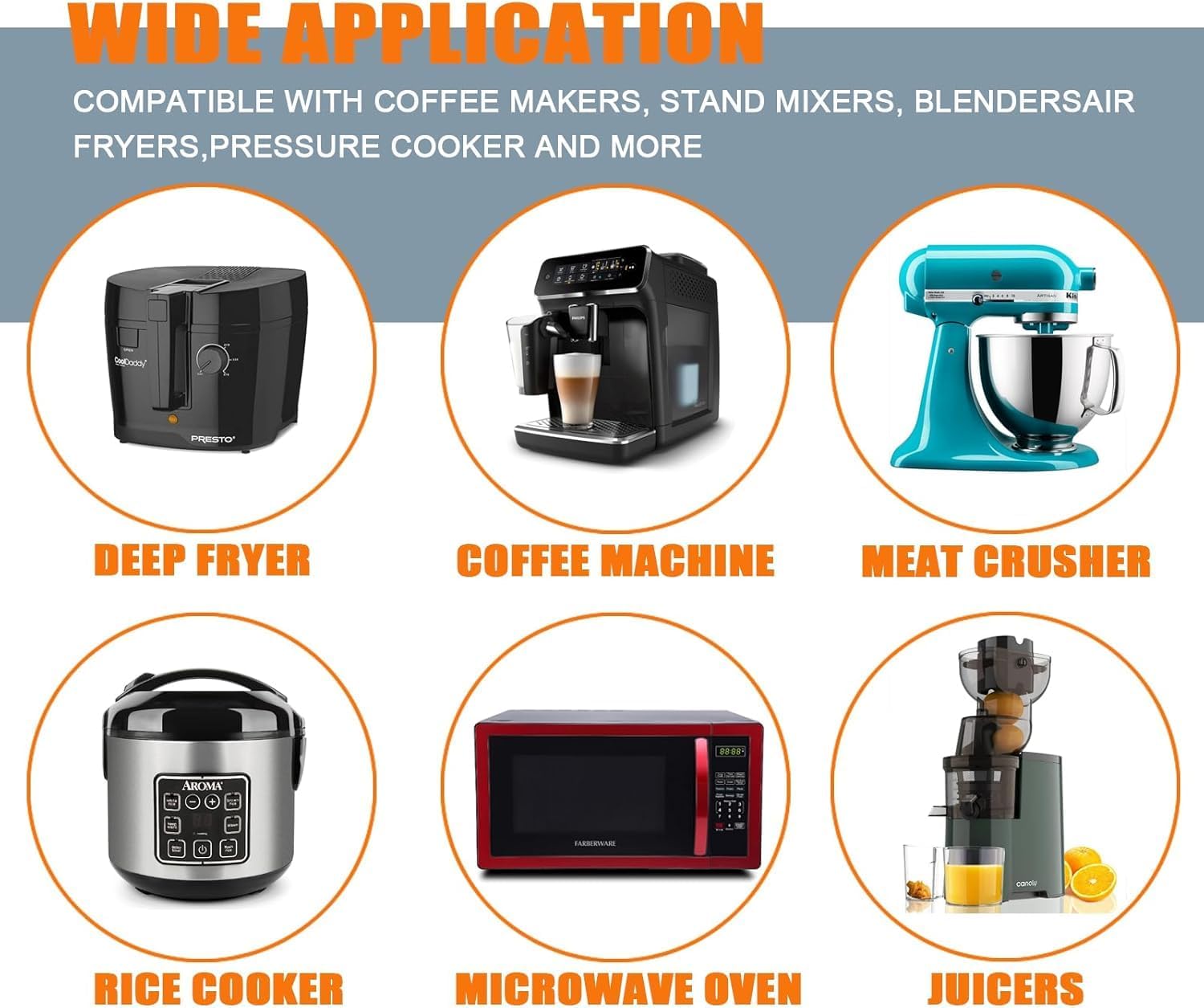 Kitchen Appliance Cord Winder 3 Pack