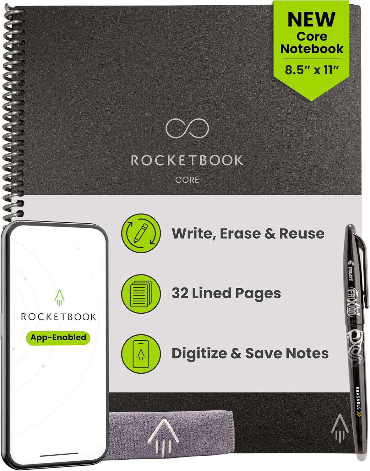 Rocketbook Core Reusable Smart Notebook